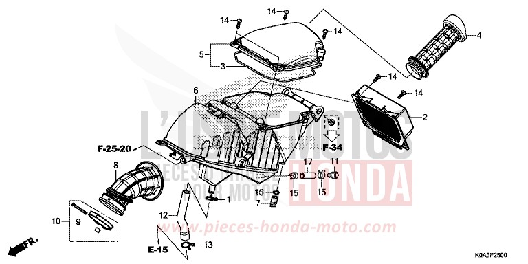 AIR CLEANER for CBF300NA MAT PEARL AGILE BLUE (PB413) from 2019