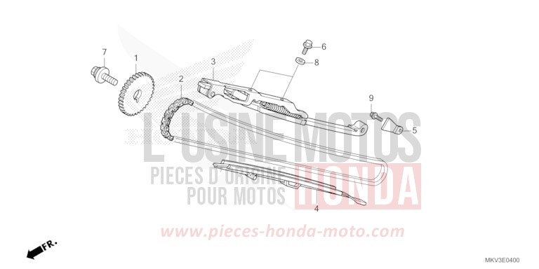 CAM CHAIN/TENSIONER for NSS750 GRAPHITE BLACK (NHB01) from 2022