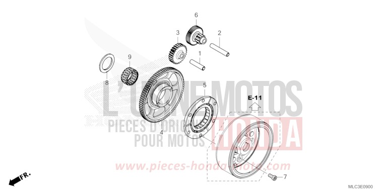 EMBRAYAGE DE DEMARRAGE for XL750 MAT IRIDIUM GRAY METALLIC (NHC64) from 2023