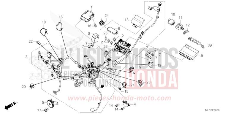 WIRE HARNESS for XL750 ROSS WHITE (NH196) from 2023