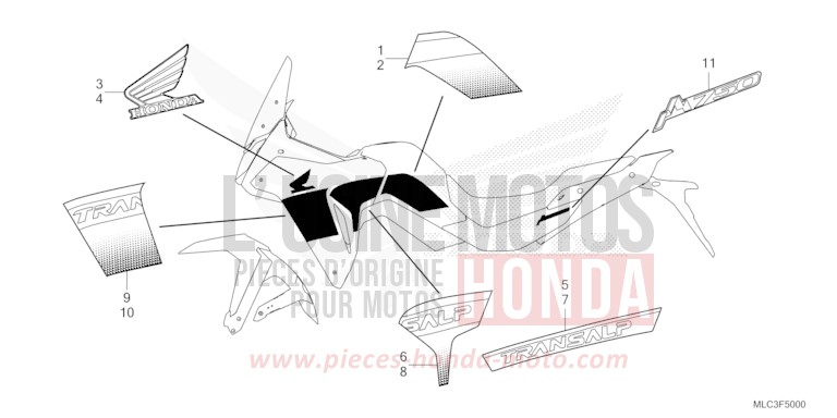 MARQUE/RAYURE for XL750 ROSS WHITE (NH196) from 2023