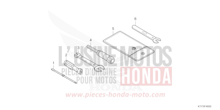 TOOLS for WW125 PEARL JASMINE WHITE (NHB35) from 2023