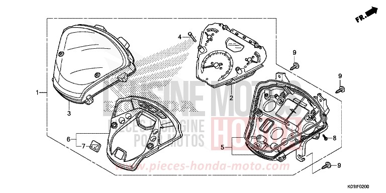 METER for SH125 M00NDUST SILVER METALLIC (NHB29) from 2014