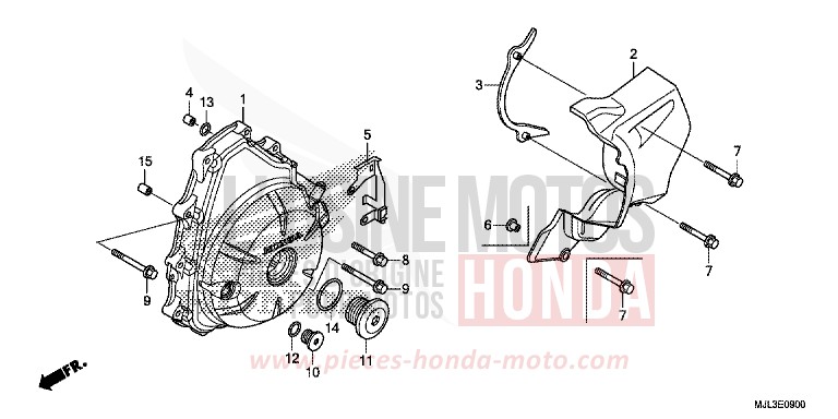 A.C. GENERATOR COVER for NC750XA SWORD SILVER METALLIC (NHA95) from 2014