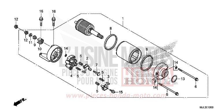 STARTING MOTOR for NC750XA SWORD SILVER METALLIC (NHA95) from 2014