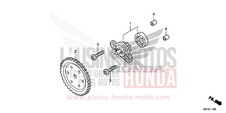 OIL PUMP for SH125 PEARL SIENA RED (R320) from 2014