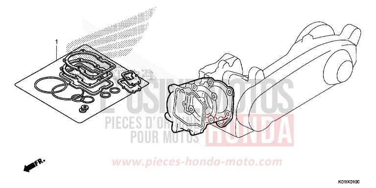 GASKET KIT A for SH125 PEARL NIGHTSTAR BLACK (NHA84) from 2014