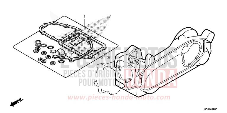 GASKET KIT B for SH125 PEARL NIGHTSTAR BLACK (NHA84) from 2014