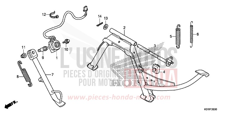 STAND for SH125AD PEARL NIGHTSTAR BLACK (NHA84) from 2014