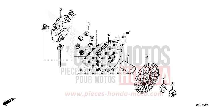 DRIVE FACE for SH125 PEARL SIENA RED (R320) from 2014