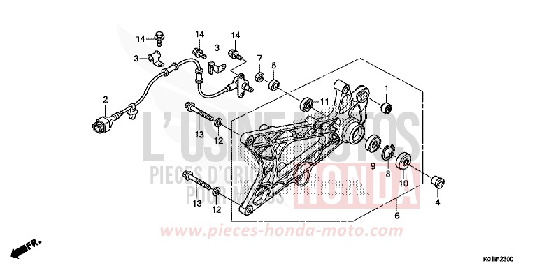 SWINGARM for SH125 PEARL SIENA RED (R320) from 2014