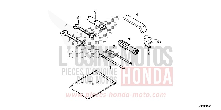 TOOLS for SH125 PEARL SIENA RED (R320) from 2014