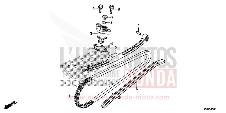 CAM CHAIN/TENSIONER for SH125 PEARL NIGHTSTAR BLACK (NHA84) from 2014