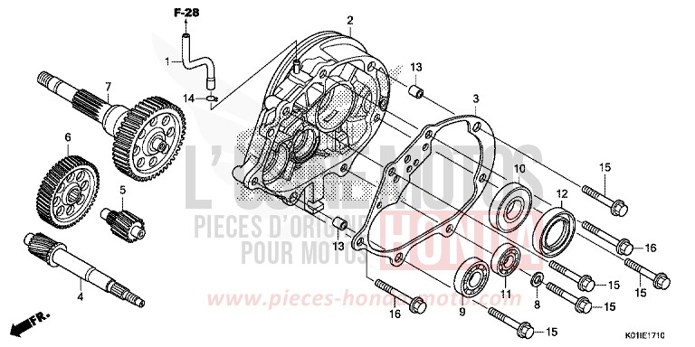 TRANSMISSION for SH125 PEARL SIENA RED (R320) from 2014