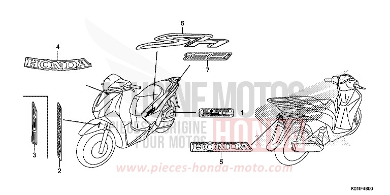 MARK for SH125 PEARL SIENA RED (R320) from 2014