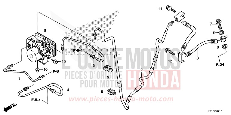 ABS MODULATOR for SH125AD PEARL NIGHTSTAR BLACK (NHA84) from 2016