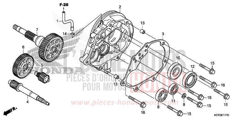 TRANSMISSION for SH125 PEARL SIENA RED (R320) from 2016