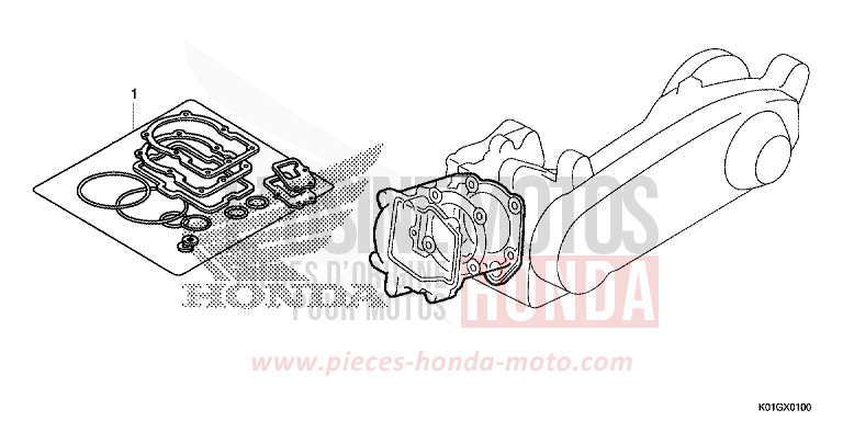 GASKET KIT A for SH125 PEARL SIENA RED (R320) from 2016