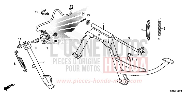 STAND for SH125AD M00NDUST SILVER METALLIC (NHB29) from 2016