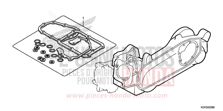 GASKET KIT B for SH125AD PEARL NIGHTSTAR BLACK (NHA84) from 2016