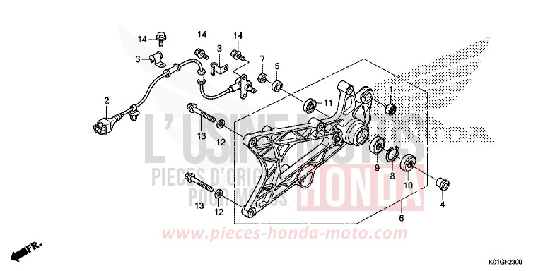 SWINGARM for SH125AD PEARL NIGHTSTAR BLACK (NHA84) from 2016