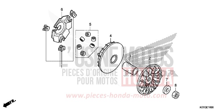 DRIVE FACE for SH125 PEARL SIENA RED (R320) from 2016