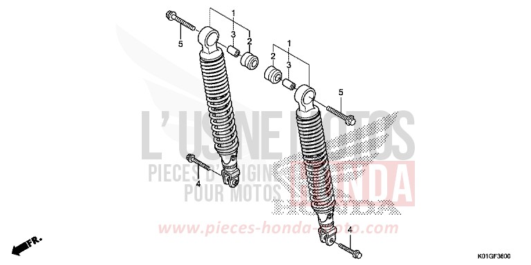 REAR CUSHION for SH125 PEARL SIENA RED (R320) from 2016