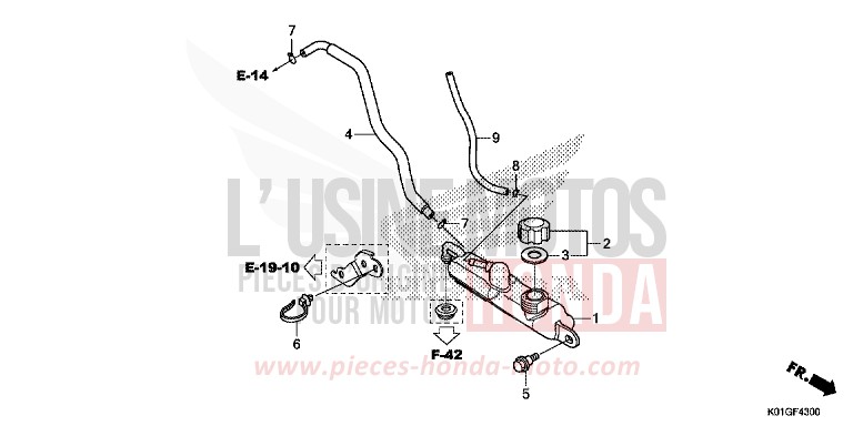 RESERVE TANK for SH125AD PEARL NIGHTSTAR BLACK (NHA84) from 2016