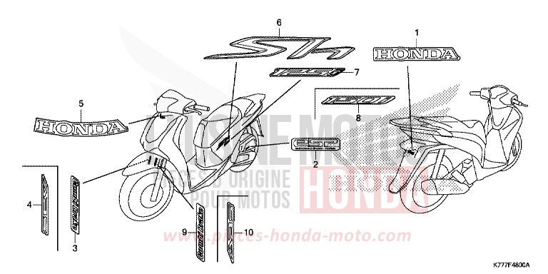 MARK for SH125AD LUCENT SILVER METALLIC (NHB87) from 2017
