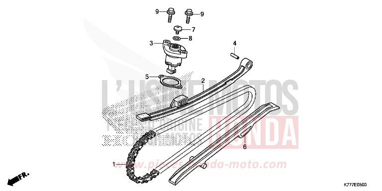 CAM CHAIN/TENSIONER for SH125 PEARL SPLENDOR RED (R369) from 2017