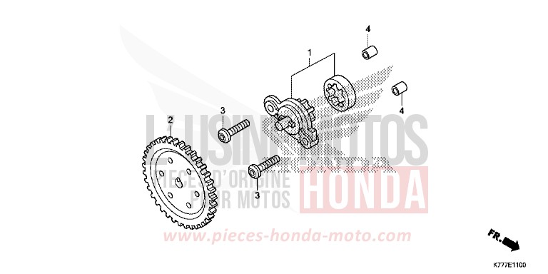 OIL PUMP for SH125 PEARL SPLENDOR RED (R369) from 2017