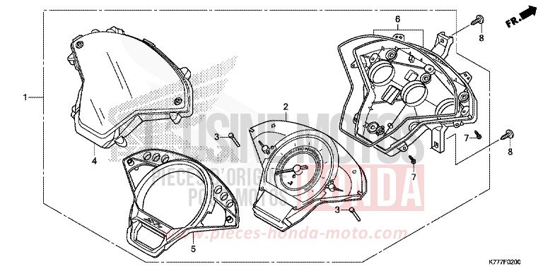 METER for SH125 PEARL SPLENDOR RED (R369) from 2017