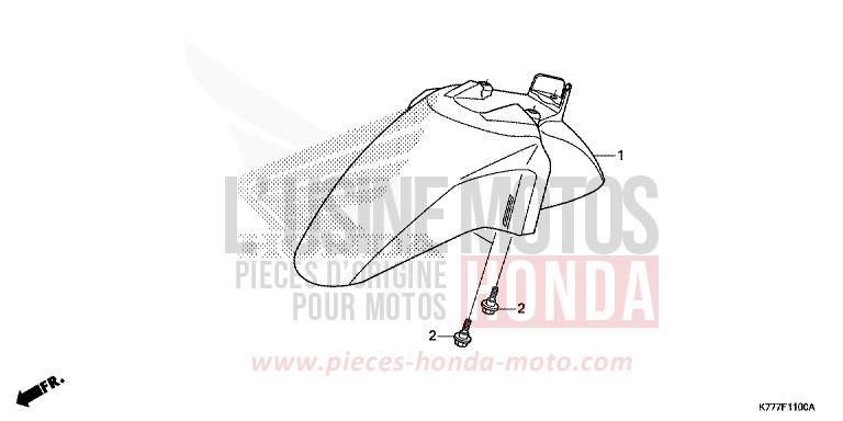 FRONT FENDER for SH125 PEARL SPLENDOR RED (R369) from 2017