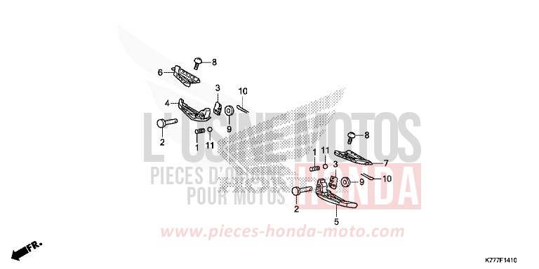 PILLION STEP for SH125 PEARL SPLENDOR RED (R369) from 2017