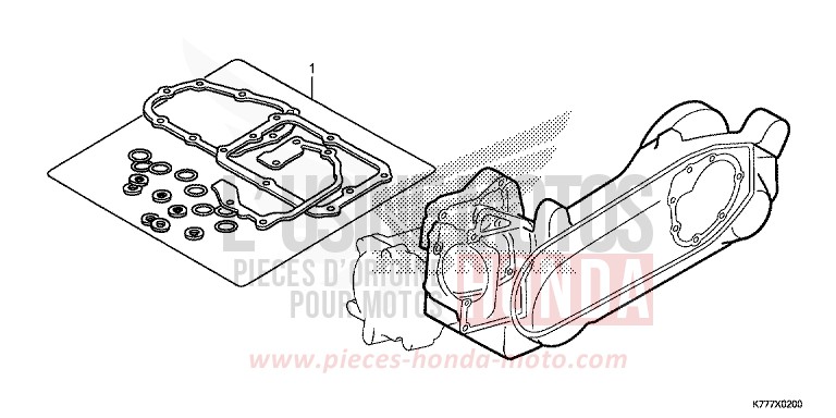 GASKET KIT B for SH125 PEARL SPLENDOR RED (R369) from 2017