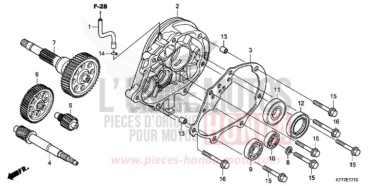 TRANSMISSION for SH125 PEARL SPLENDOR RED (R369) from 2017