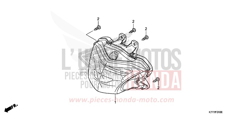 HEADLIGHT for SH125 MAT CYNOS GRAY METALLIC (NH312) from 2019