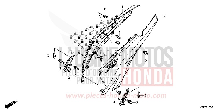 BODY COVER for SH125 MAT CYNOS GRAY METALLIC (NH312) from 2019