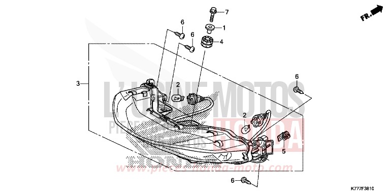 REAR COMBINATION LIGHT for SH125 PEARL SPLENDOR RED (R369) from 2019