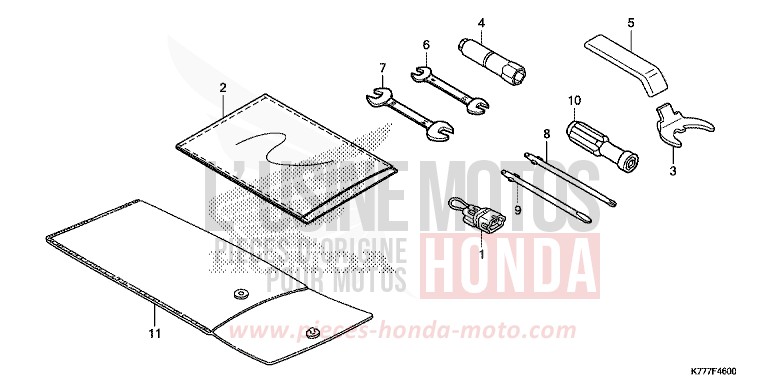 TOOL for SH125 PEARL SPLENDOR RED (R369) from 2019