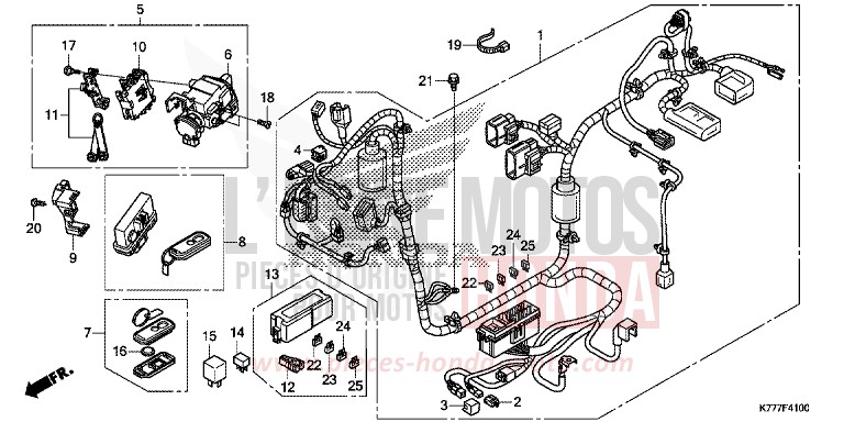 WIRE HARNESS for SH125AD LUCENT SILVER METALLIC (NHB87) from 2019