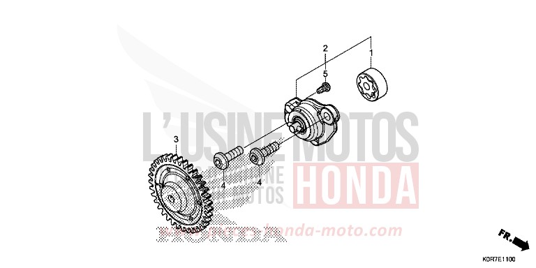 OIL PUMP for SH125 PEARL SPLENDOR RED (R369) from 2020