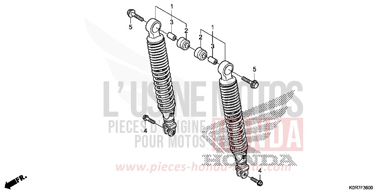 REAR CUSHION for SH125 PEARL SPLENDOR RED (R369) from 2020