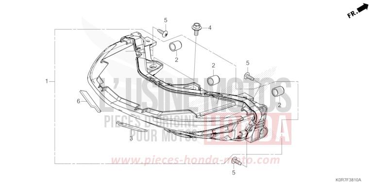 REAR COMBINATION LIGHT for SH125 PEARL SPLENDOR RED (R369) from 2020