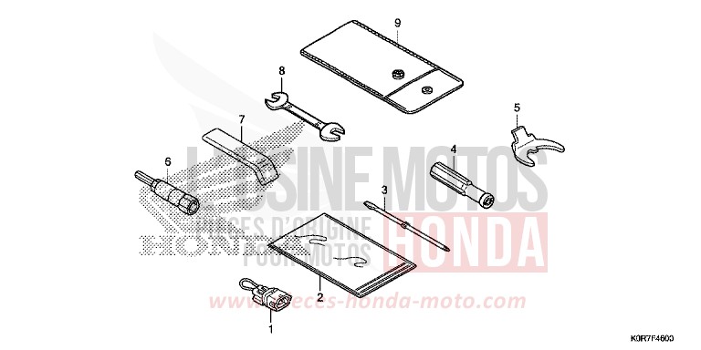 TOOL for SH125 PEARL SPLENDOR RED (R369) from 2020