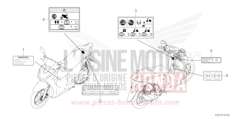 CAUTION LABEL for SH125 TIMELESS GRAY METALLIC (NHC28) from 2020
