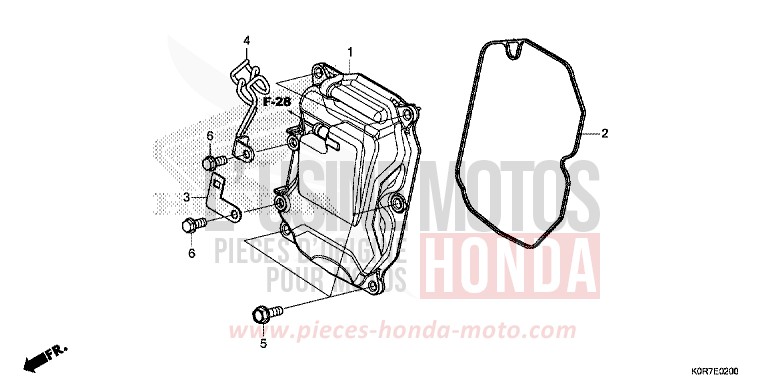 CYLINDER HEAD COVER for SH125 PEARL SPLENDOR RED (R369) from 2020