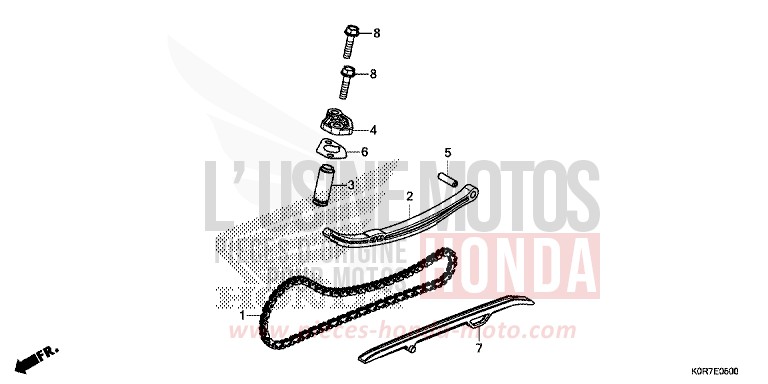 CAM CHAIN/TENSIONER for SH125 PEARL SPLENDOR RED (R369) from 2020