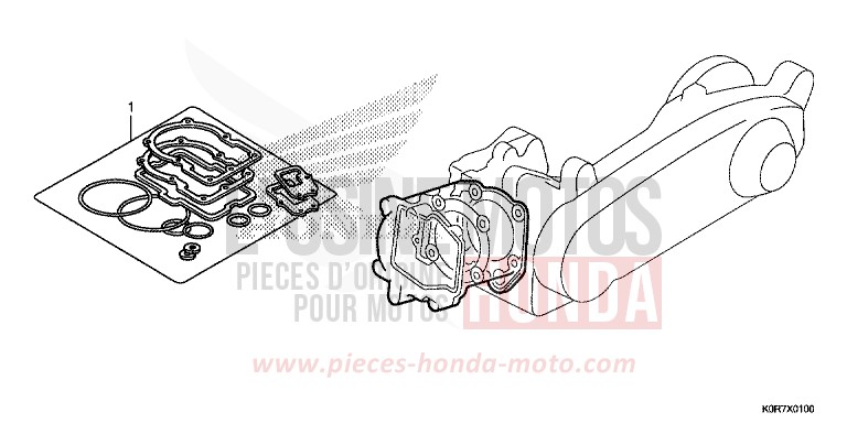 GASKET KIT A for SH125 PEARL SPLENDOR RED (R369) from 2020