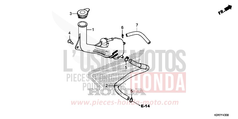 RESERVE TANK for SH125 PEARL SPLENDOR RED (R369) from 2020